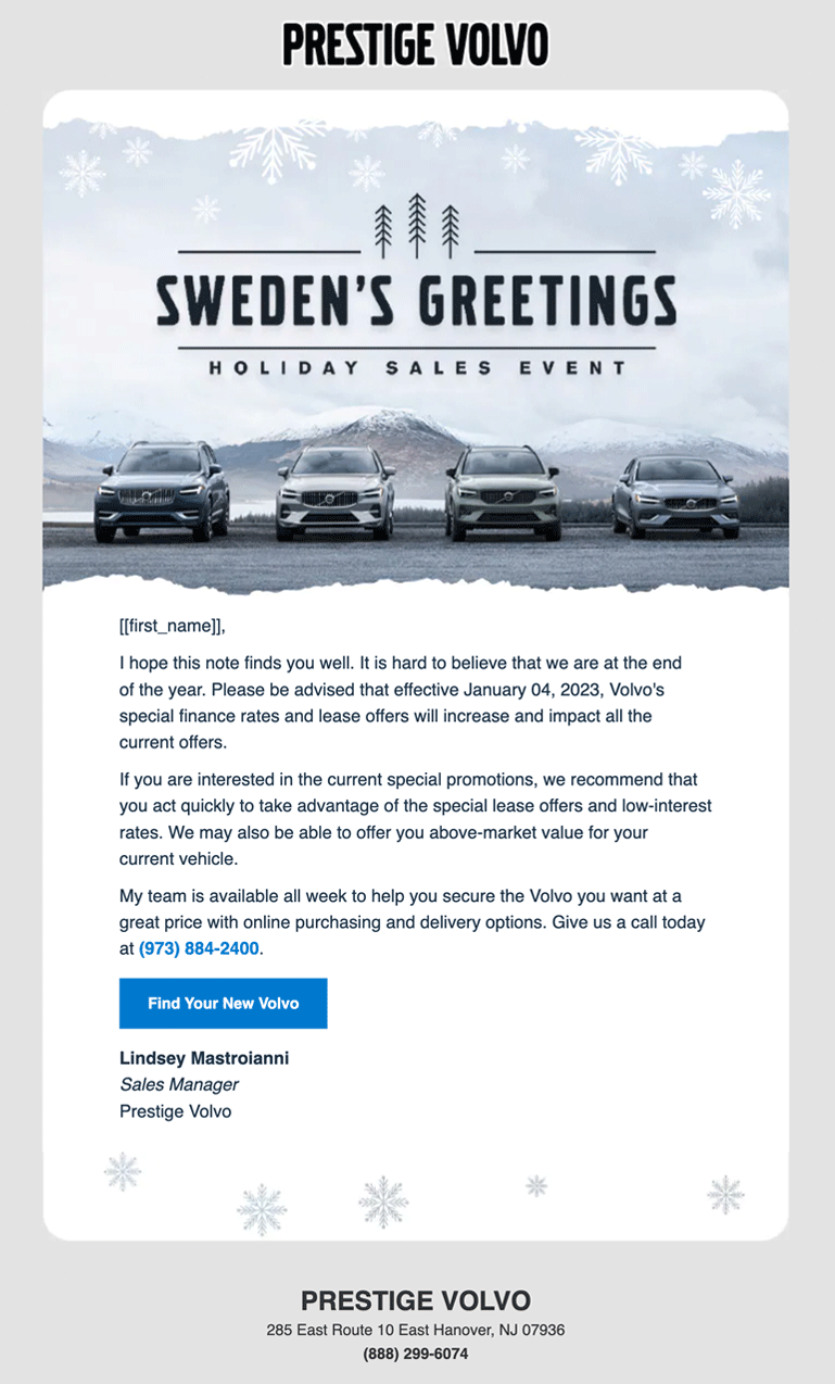 Volvo Incentive Email Marketing